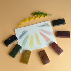 7 crayons en cire d'abeilles